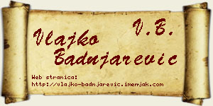 Vlajko Badnjarević vizit kartica